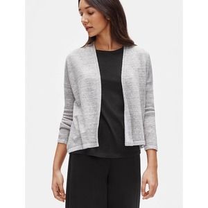 NWT Eileen Fisher Organic Linen Melange Slouchy Cardigan (size L)